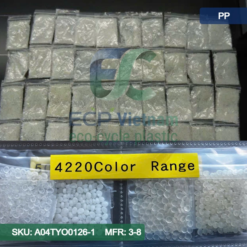Hạt nhựa tái sinh PP màu trắng tự nhiên
