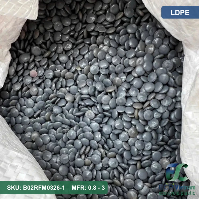 Hạt nhựa tái sinh LDPE màu hỗn hợp