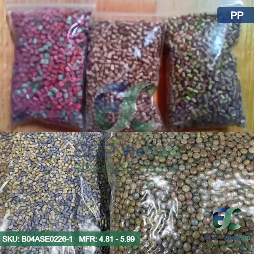 Hạt nhựa tái sinh PP màu hỗn hợp