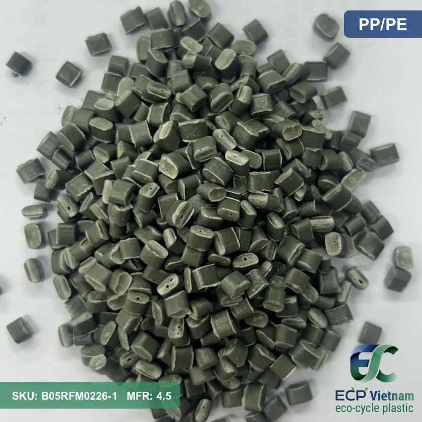 Hạt nhựa tái sinh PP/PE màu hỗn hợp