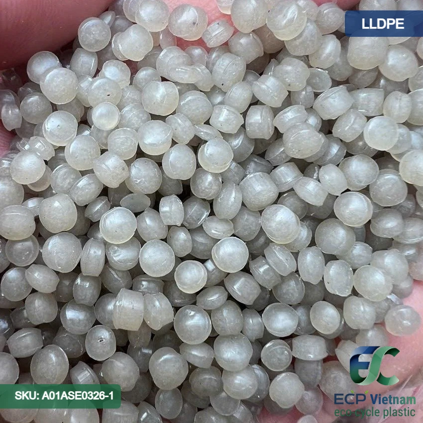 Hạt nhựa tái chế LLDPE màu trắng tự nhiên