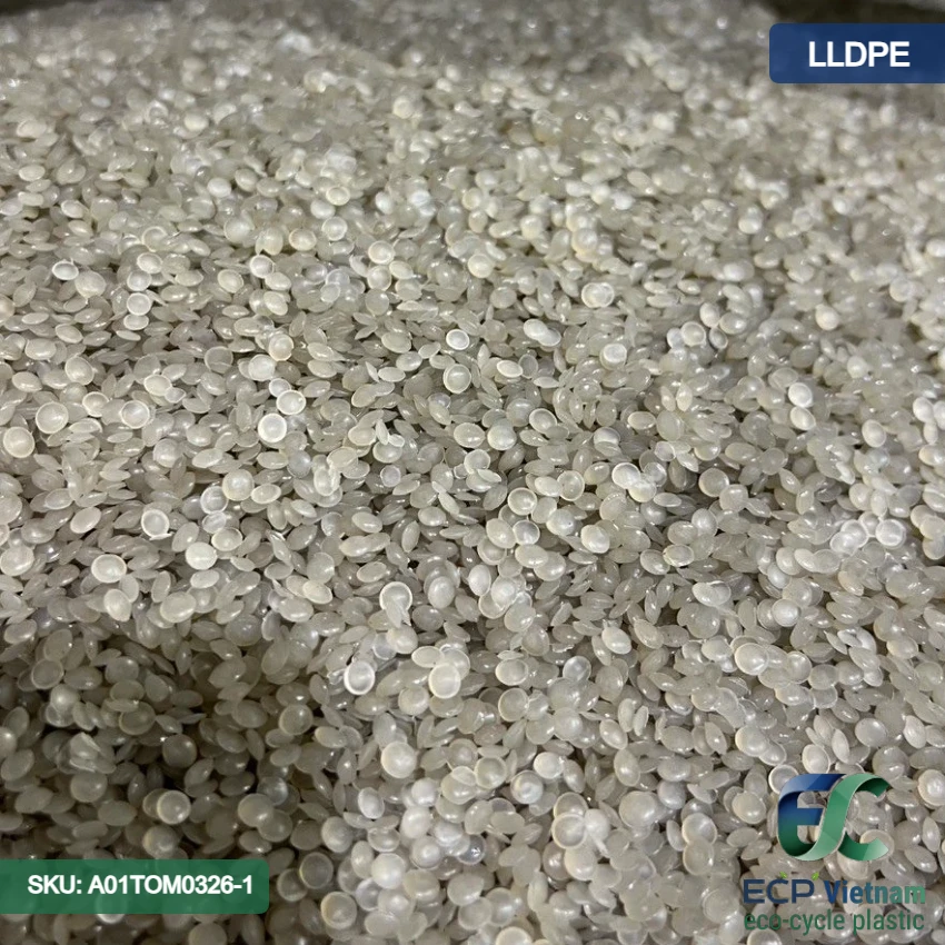 Hạt nhựa tái sinh LLDPE màu trắng trong