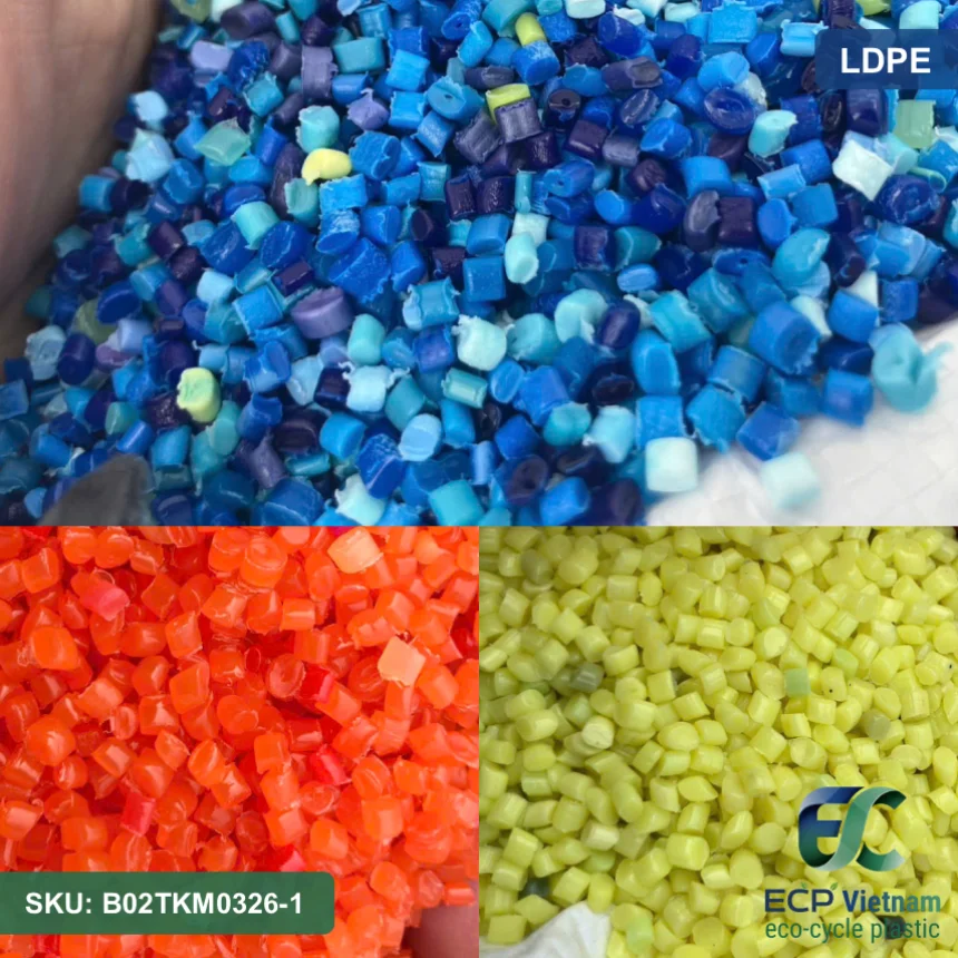 Hạt nhựa tái chế LDPE nhiều màu sắc
