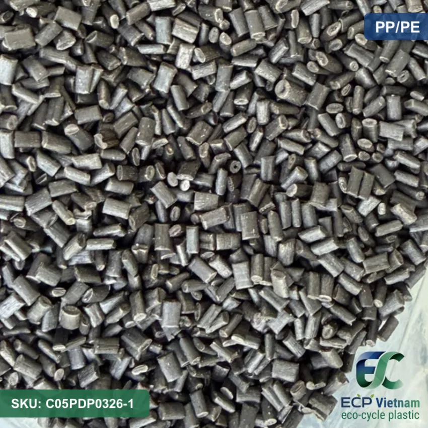 Hạt nhựa tái sinh PP/PE màu đen