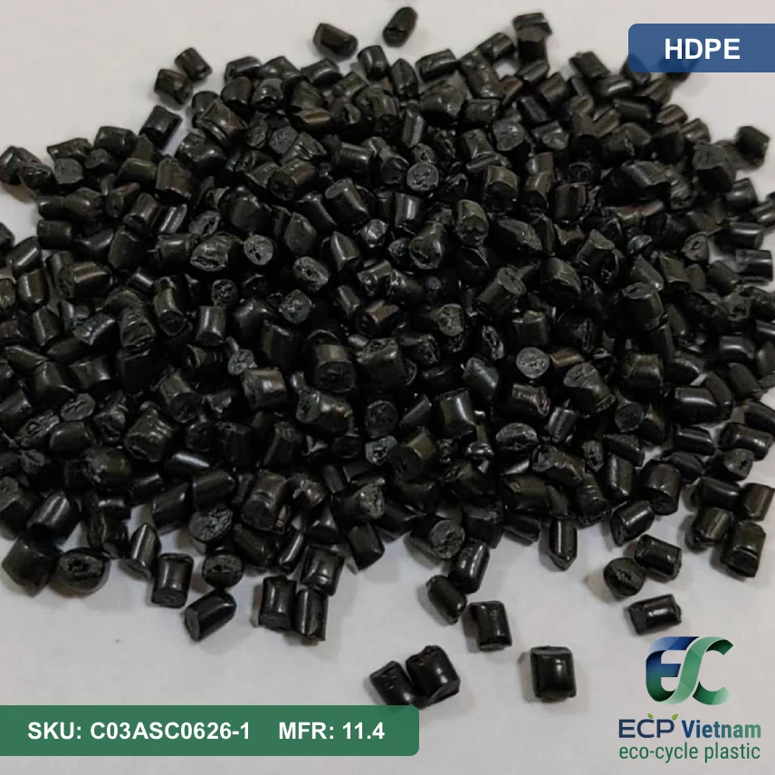 Hạt nhựa tái chế HDPE màu đen