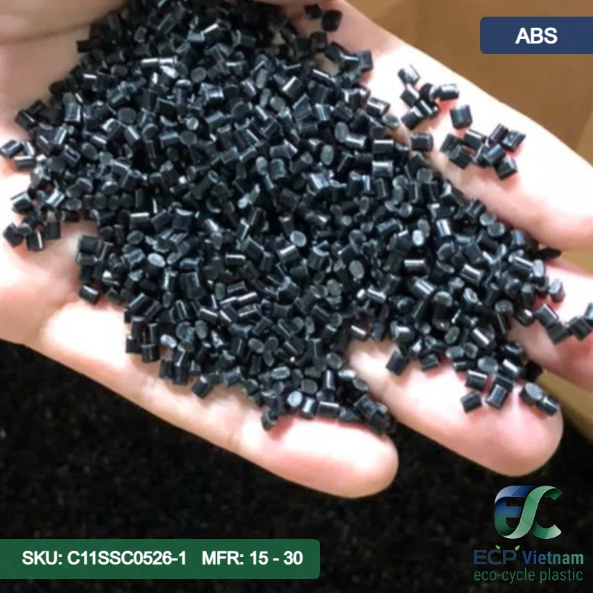 Hạt nhựa tái sinh ABS màu đen