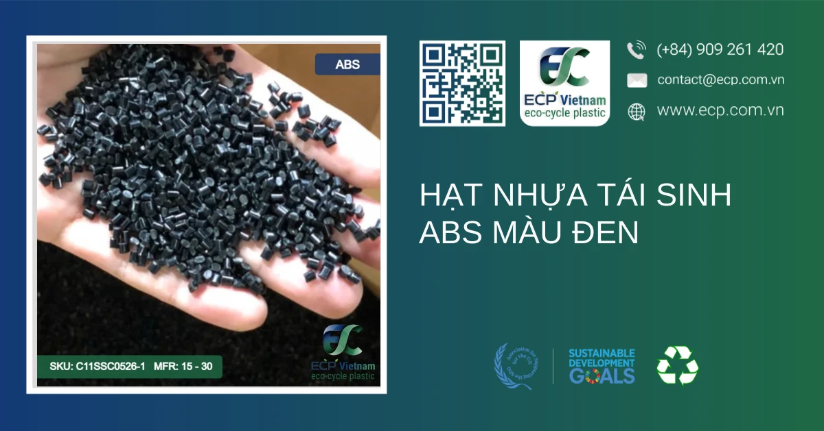 Hạt nhựa tái sinh ABS màu đen