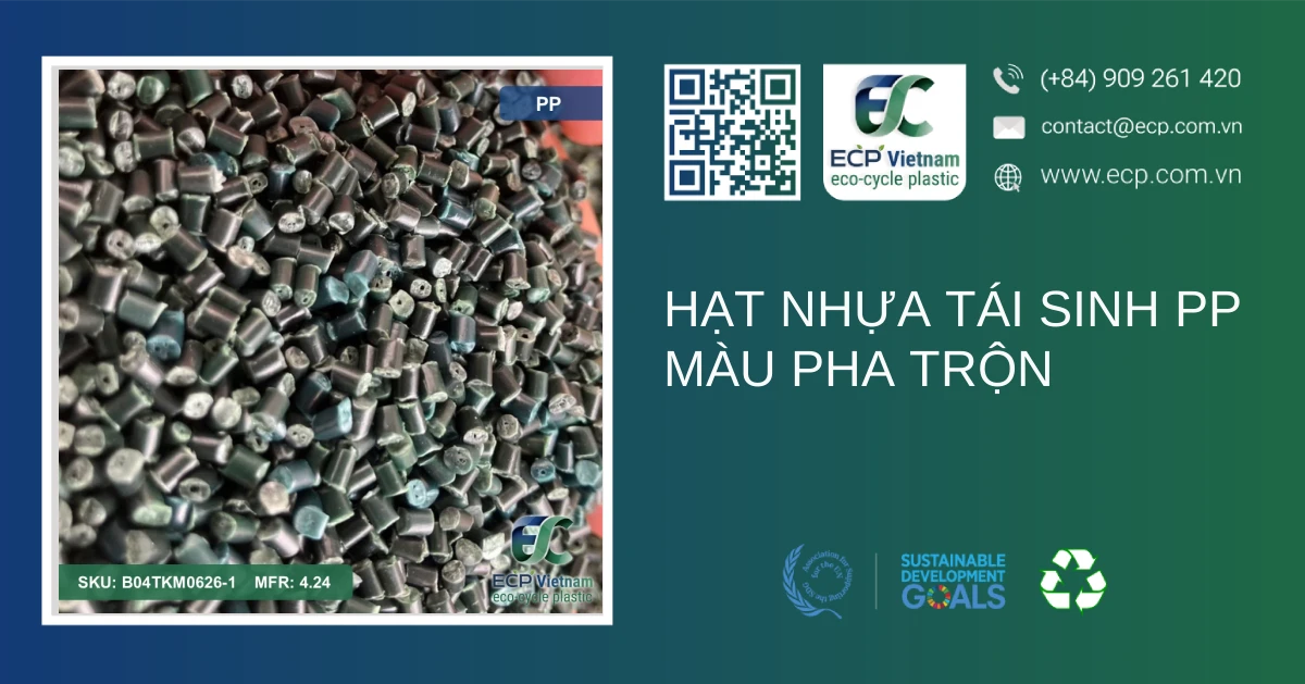 Hạt nhựa tái sinh PP màu pha trộn
