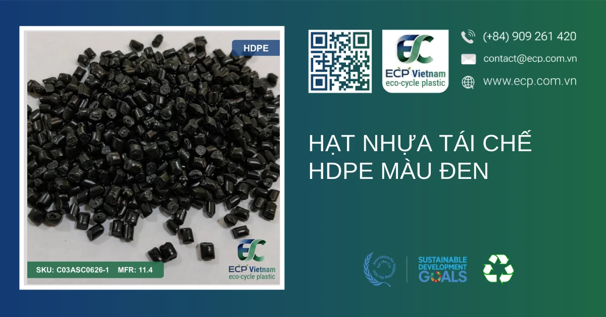 Hạt nhựa tái chế HDPE màu đen