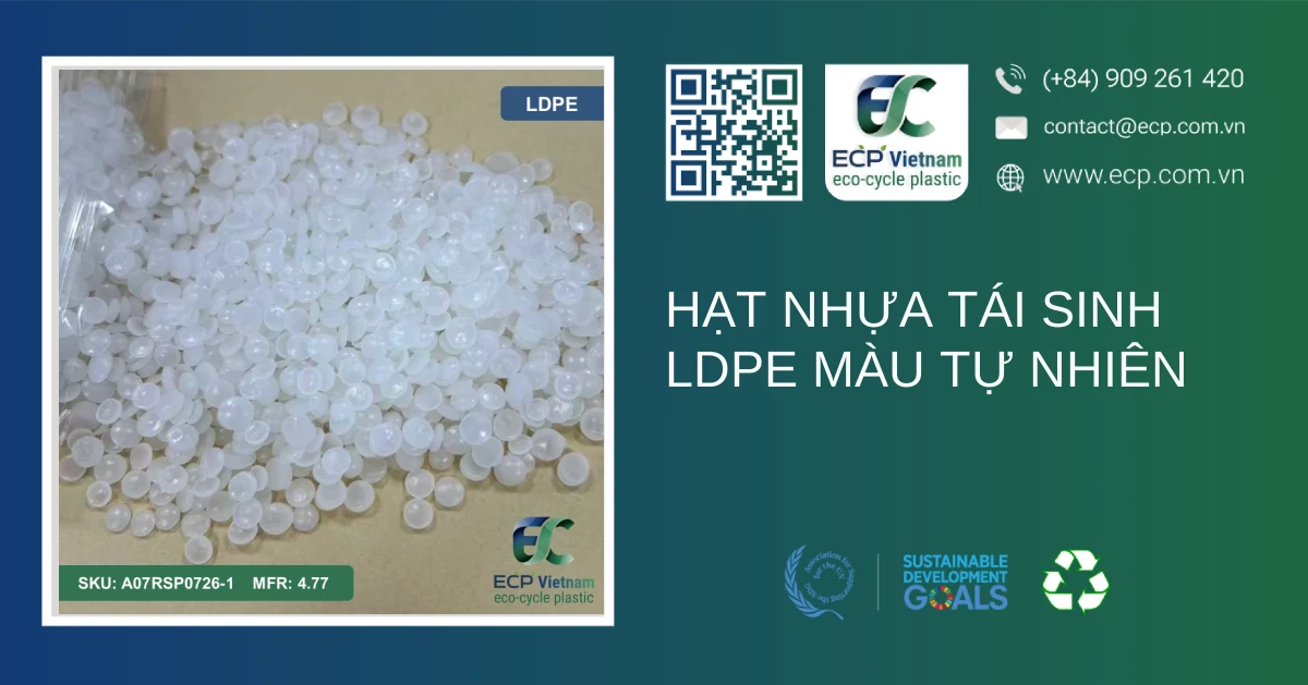 Hạt nhựa tái sinh LDPE màu tự nhiên