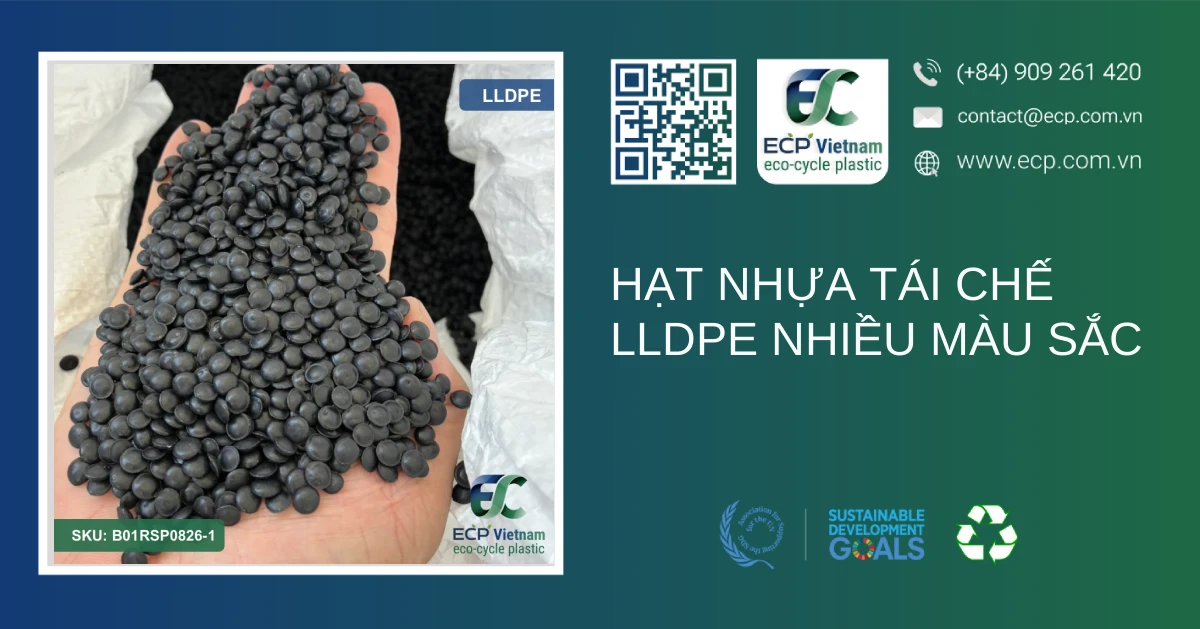 Hạt nhựa tái chế LLDPE nhiều màu sắc