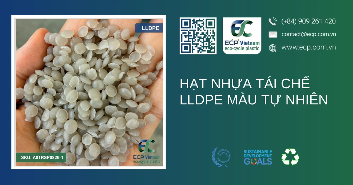 Hạt nhựa tái chế LLDPE màu tự nhiên