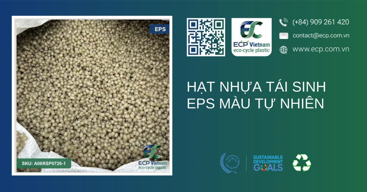 Hạt nhựa tái sinh EPS màu tự nhiên